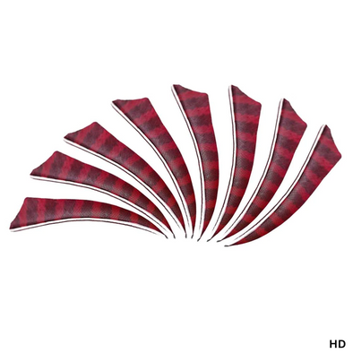50X 4"/5" SHIELD RED BARRED FEATHERS