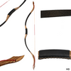 MONGOLIAN TRADITIONAL RECURVE BOW CARBON ARROWS KIT BOW BAG